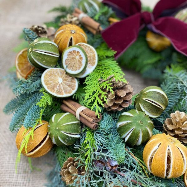 Citrus and Cinnamon Christmas Wreath - Image 2