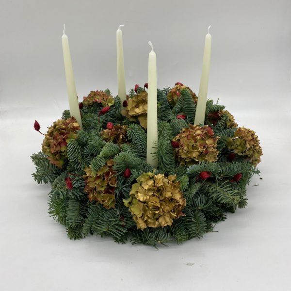 Gold Hydrangea Table Decoration