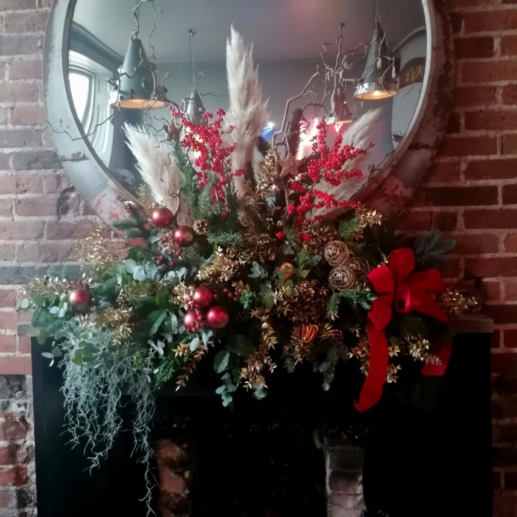 Bespoke Mantelpiece Flower Arrangement Brighton Flower Co