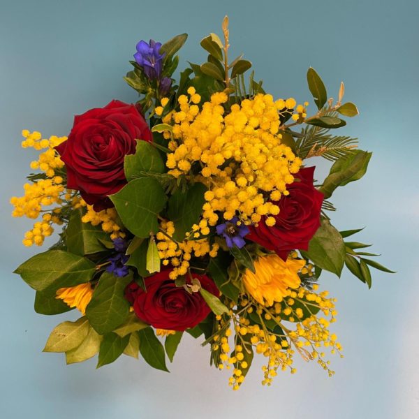 Bright and Colourful Mimosa Bouquet - Image 2