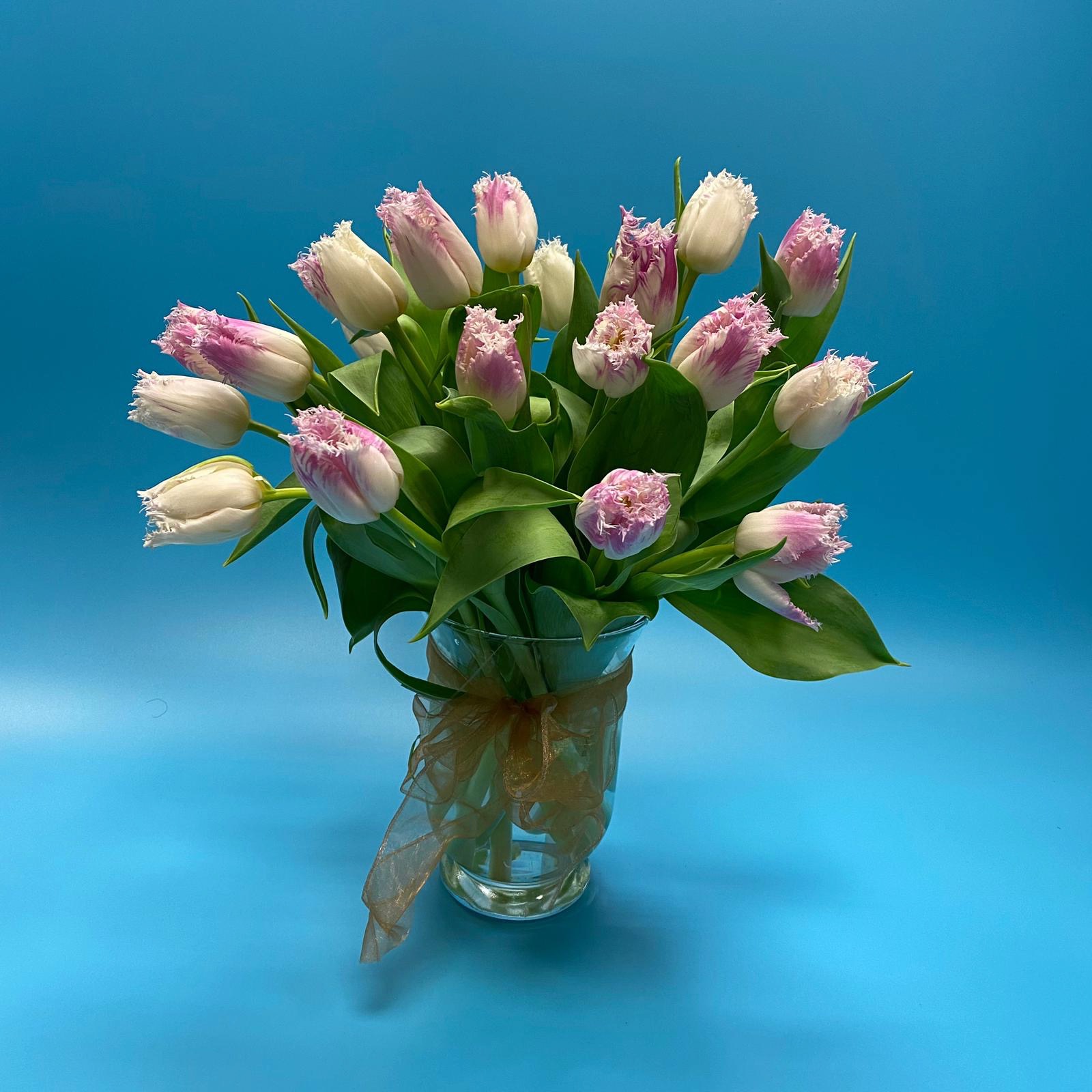 Tulips In A Vase Spring Flowers Brighton Flower Company