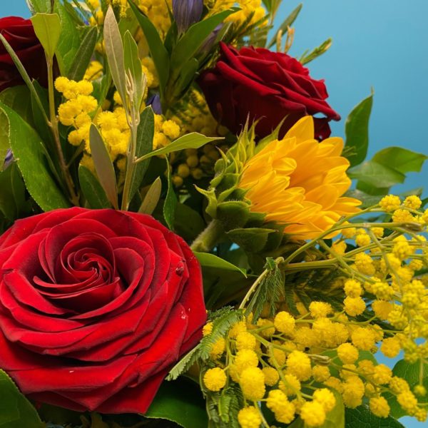 Bright and Colourful Mimosa Bouquet - Image 3