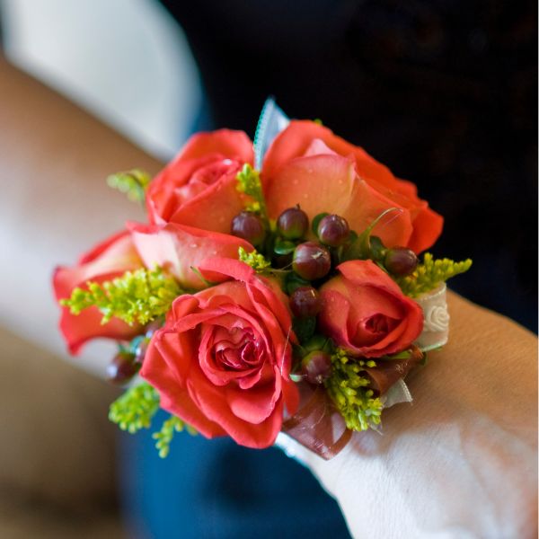 Autumnal floral corsage