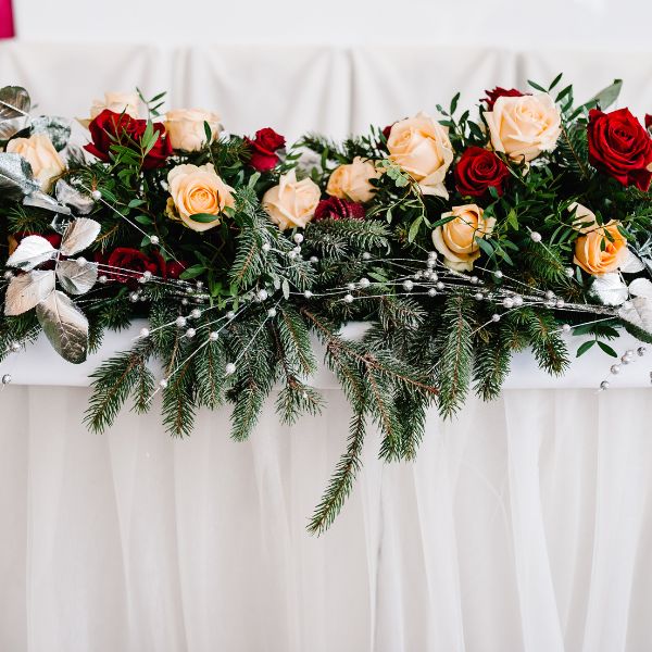 Winter themed wedding decorations