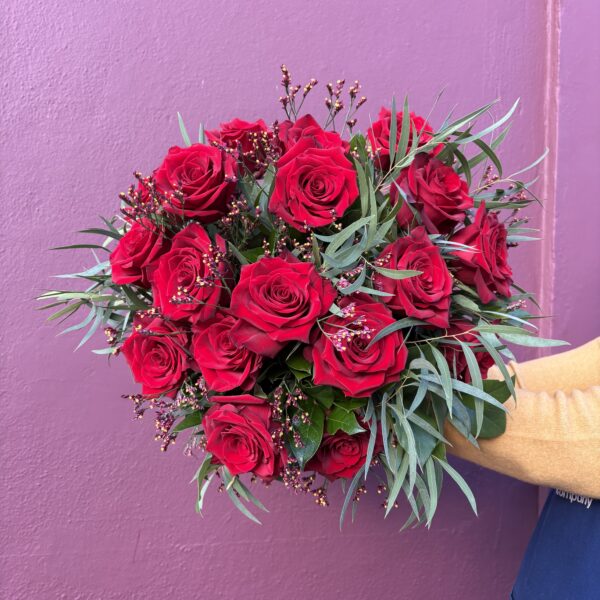 Dozen Red Rose Bouquet | Brighton Flower