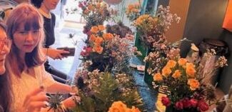 Hen party flower crown making