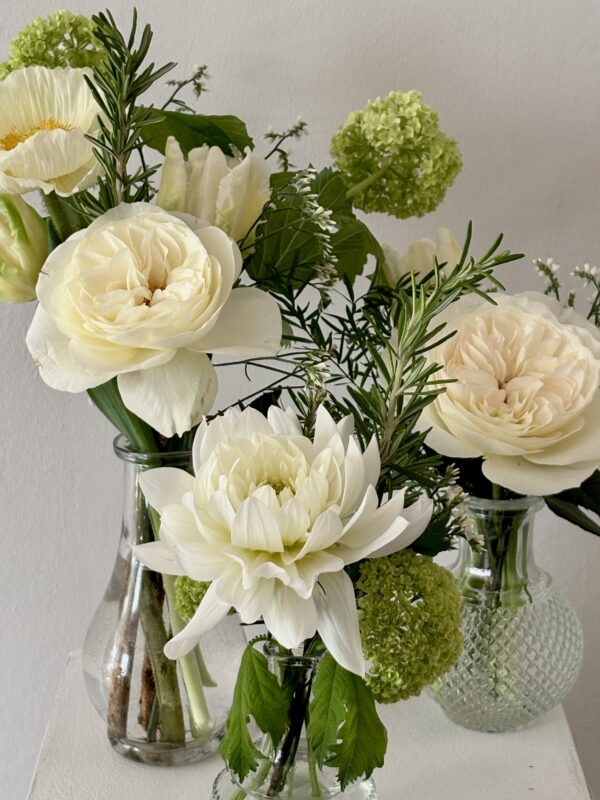 Classic Whites and Greens - Bud Vase Set - Image 2