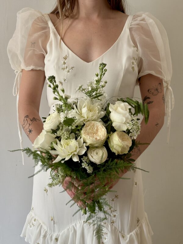 Classic Whites and Greens - Bridesmaids bouquet - Image 3