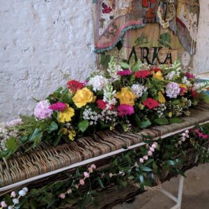 foliage garland for a coffin