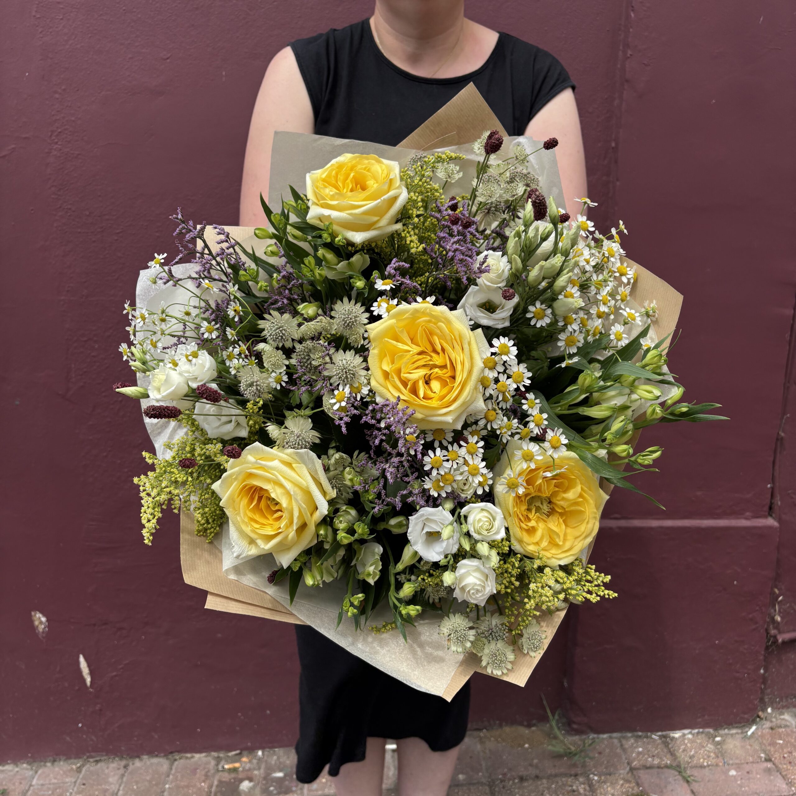 Lemon and Purple Bouquet - Image 2
