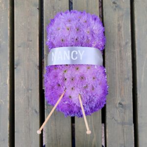 Floral knitting tribute